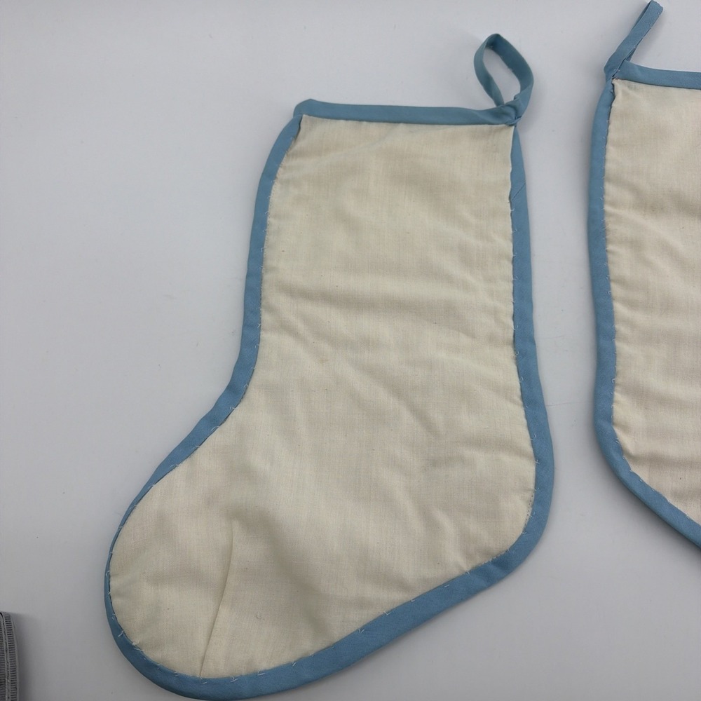 3 Handmade Christmas stocking Quilted Patchwork 13" Country Rustic Cottage Core - Picture 6 of 11